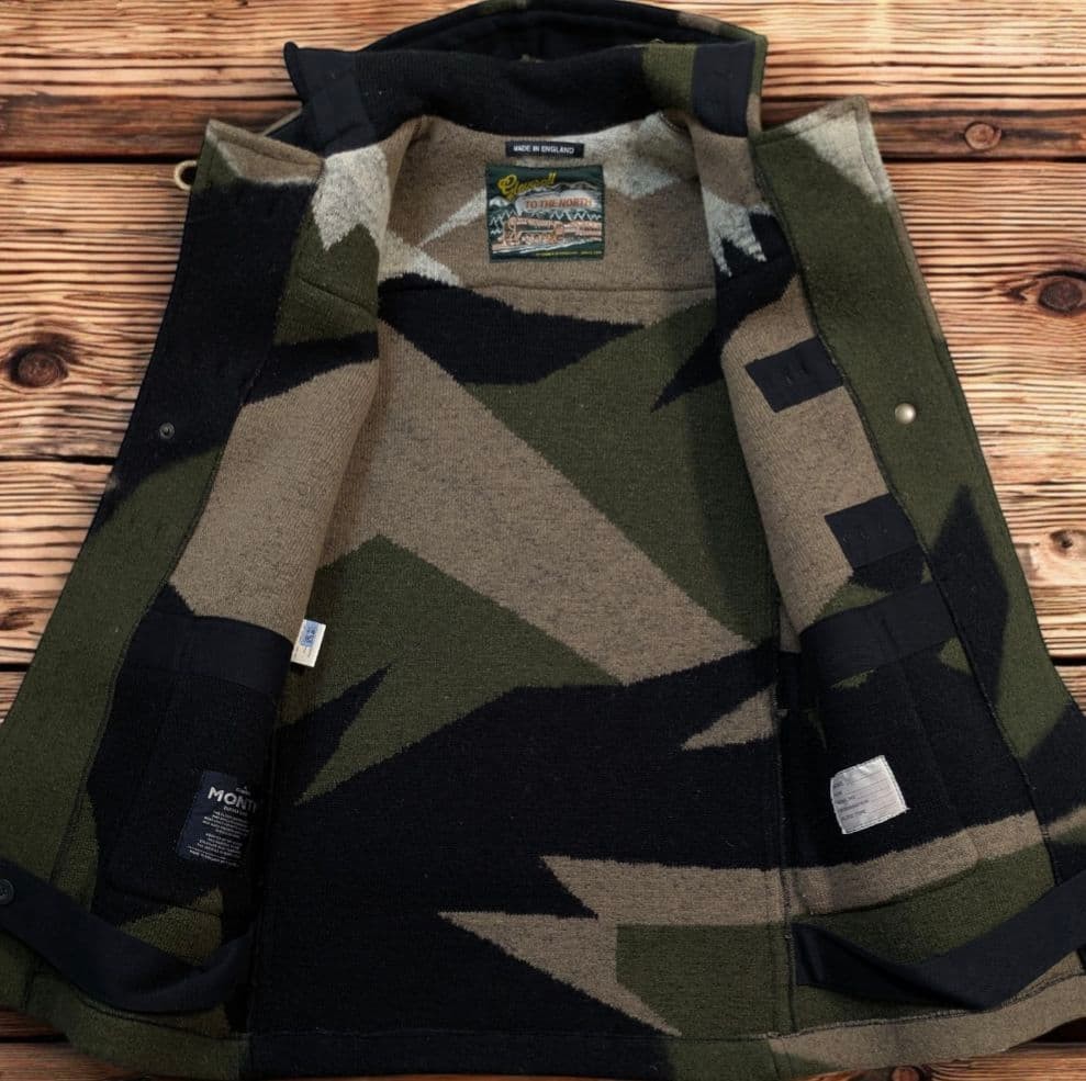 Gloverall Duffle Coat Camouflage Size 36 Wool Blend Non