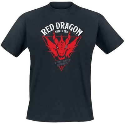 Dungeons and Dragons T-Shirt Herren Red Dragon - Chaotic Evil schwarz