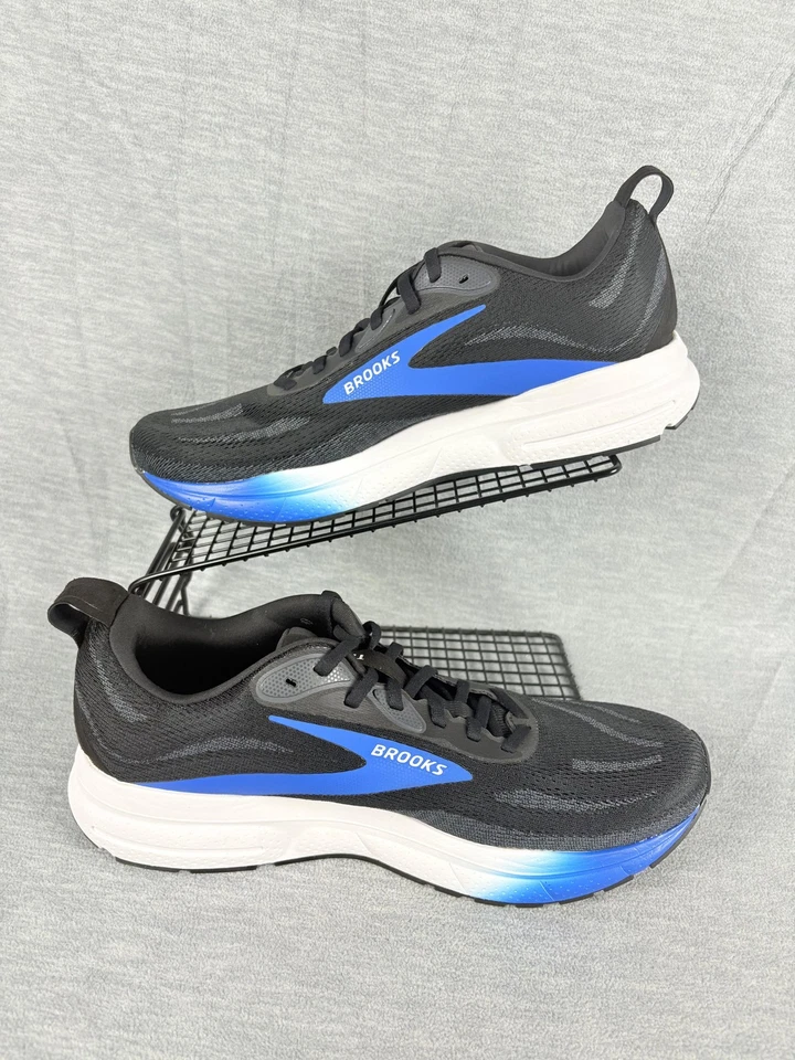 Zapatillas Brooks Trace 4 Para Hombre 11 Negro Azul Blanco Correr Caminar Cómodas Foto 2 de 4