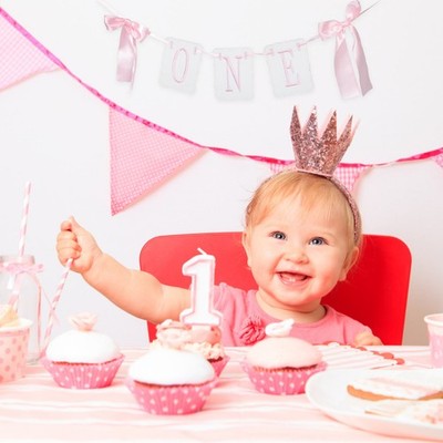 First Birthday Highchair Banner Decoration Baby Shower Boy Party