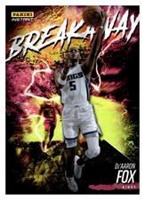 DeAaron Fox 2021-22 Panini Instant Breakaway #B12 RC Kings A7