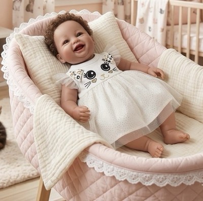 Ashton Drake Ping Lau 17'' Life Like Baby Doll Brown Eyes Brown Hair Weighted