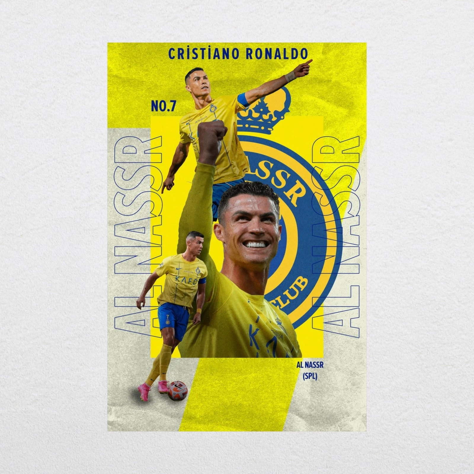 Ronaldo Al-Nassr Vertical Poster - Premium Matte Wall Decor for Fans