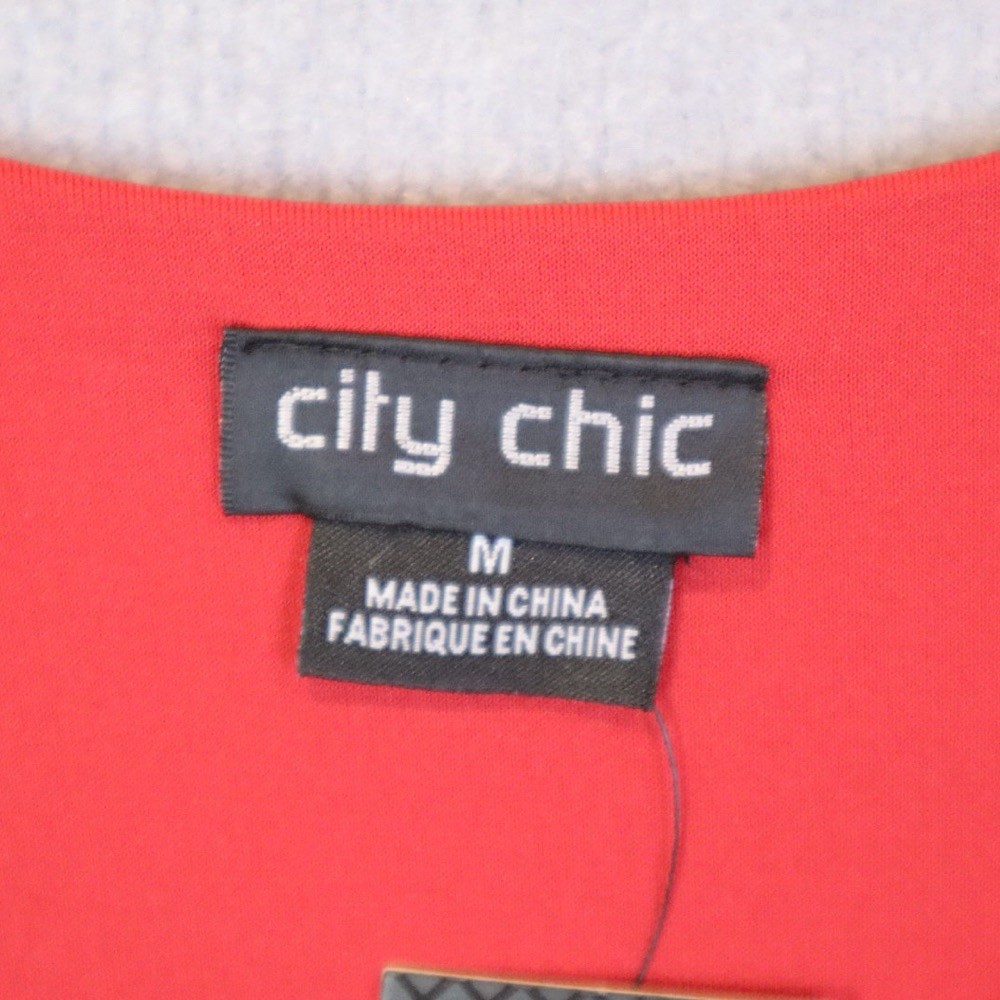 City Chic Vintage 3/4 Top Size M Plus Size Red Lined BNWT RRP $79.95 image 5