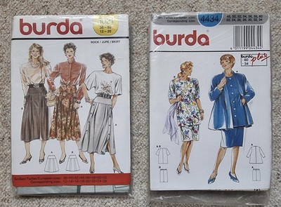 Lc006) 2  Burda Schnittmuster: Kostüme und Röcke (großes Spektrum von Größen)