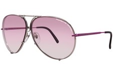Porsche Design P8478 F157 Sunglasses Titanium Pink/Silver 69mm W/Extra Lenses