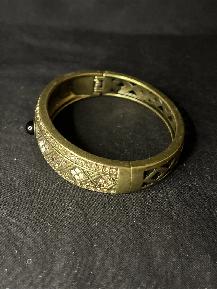 Pulsera con bisagras Heidi Daus Onyx Swarovski Topacio Cristal y Ópalo Blanco Foto 2 de 4