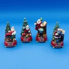 VTG Franklin Mint 2000 Coca-Cola Santa Trinket Box Set of 4 Porcelain Christmas