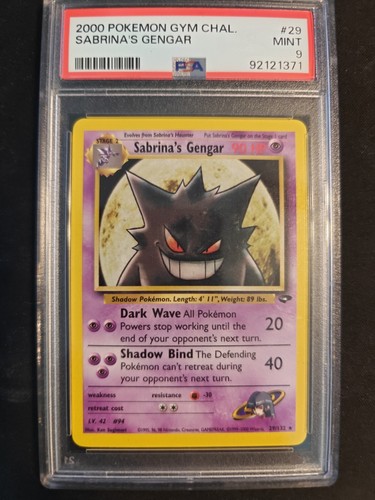 Sabrina's Gengar (Unlimited) graded PSA 9 for sale on eBay