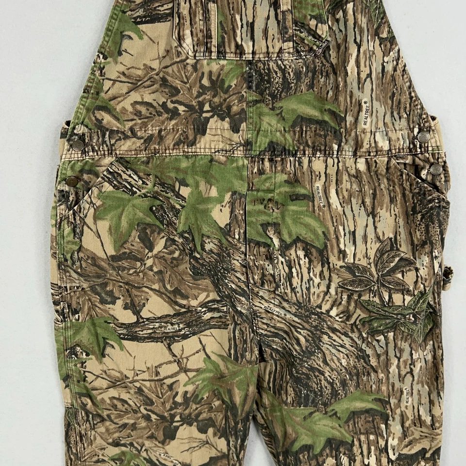 Vintage Walls Overalls Mens 48 Realtree Camo Hunting Pants Bib USA Outdoor - Image 3 of 4