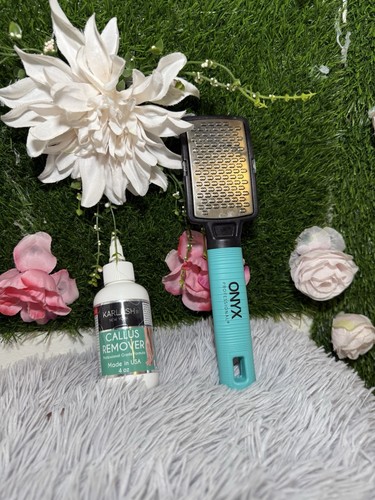 ONYX Double-Sided Callus File & Remover Set, Manual, Turquoise/Black