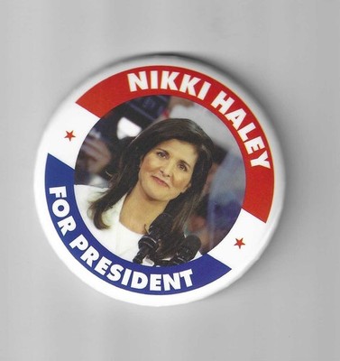 Nikki Haley for President campaign button 2024