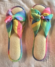 Vintage Madye s House Slippers Rainbow Vamp