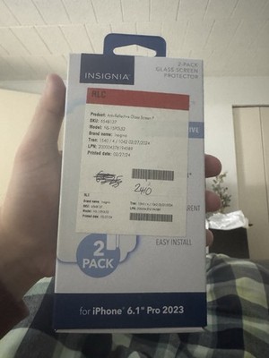 Insignia IPhone 15 Pro Anti-Reflective Glass Screen Protector (2-Pack) 