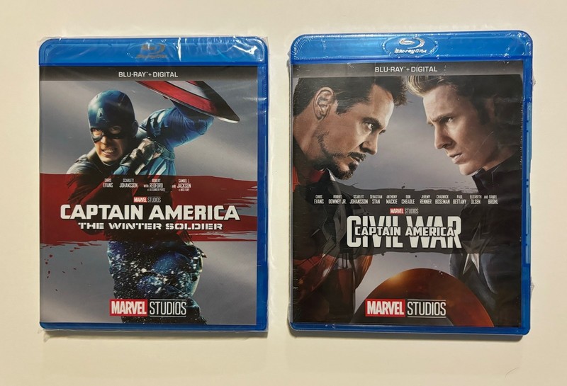 Captain America Winter Soldier & Civil War Marvel Blu Ray New Factory Sealed