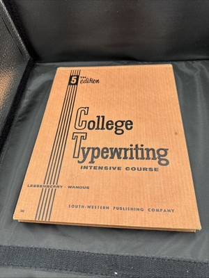 Vintage 1955 College Typewriting Intensive Course 5th Edition Hardcover 