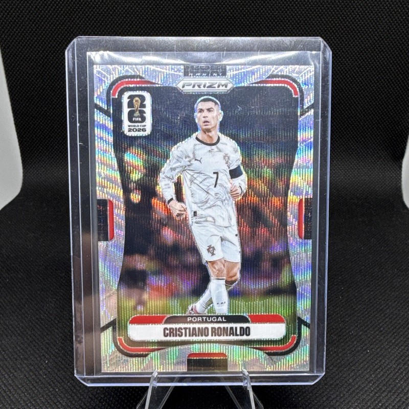 2026 Panini Prizm FIFA World Cup Cristiano Ronaldo Silver Wave Prizm SP #367