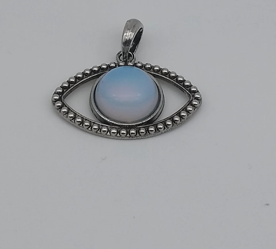 N1 Legierung Auge Charme Opalit Anhänger, antik Silber Farbe (Bleifrei, cadmiumf - Bild 3 von 4