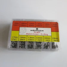 Approx 1000Pcs Assorted 12 Sizes Watch Crown Waterproof Rubber O-Ring Gasket G