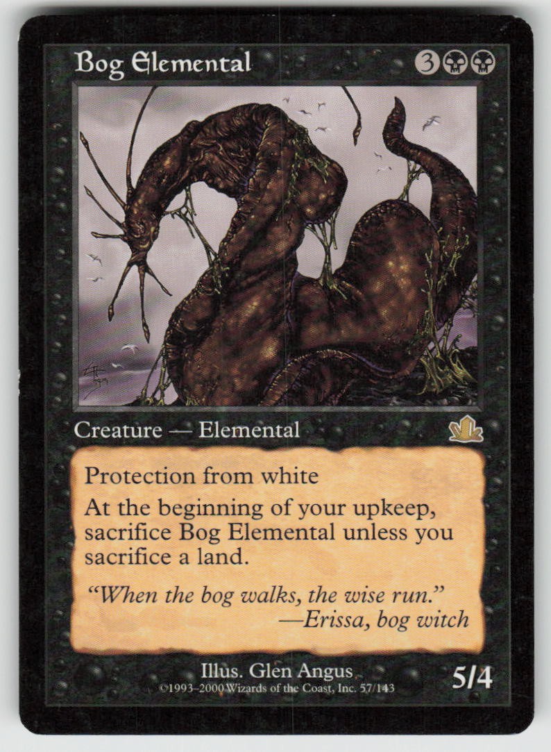 Bog Elemental Rare Prophecy 57 MTG Heavily Played
