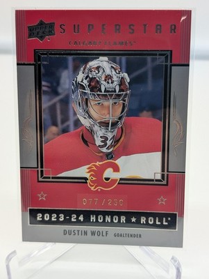 2023-24 Upper Deck Series 2 #HR56 Honor Roll Silver #077/250 Dustin Wolf Rookie