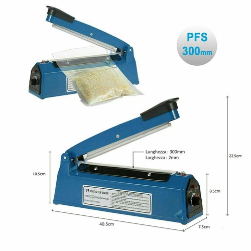 MACCHINA SIGILLA SACCHETTI SALDATRICE A CALDO BUSTE PLASTICA 300MM 450 WATT DS - Foto 2 di 2