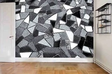 3D Light Geometric Wallpaper Wall Mural Removable Self-adhesive Sticker2864