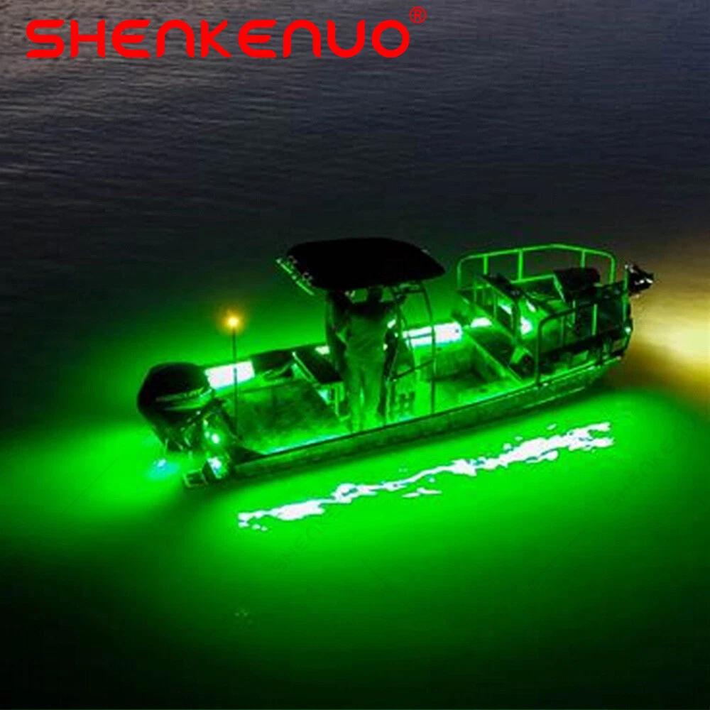 Night Fishing Underwater Fishing Light 15000 LUMENS Green LED Boat Bright  Strip