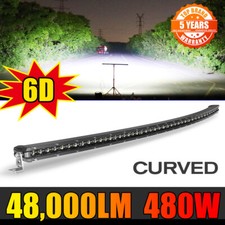 Curved Led Light Bar Spot Flood Off Road Roof Lights Driving Lamp Trucks Car 4wd