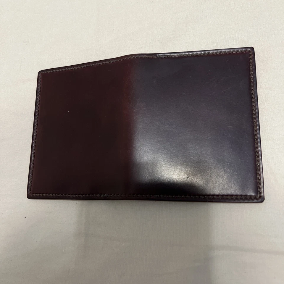 Horween Shell Cordovan Card wallet Color #8 minimalist front pocket card case - Image 4 of 4
