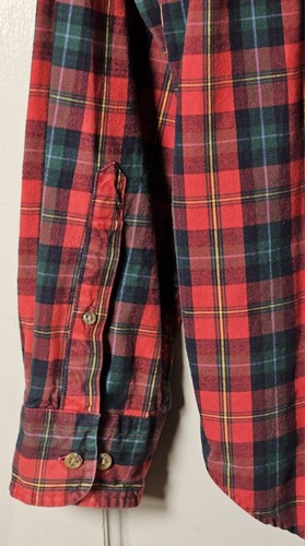Gorpcore Lands End Shirt Men's M 15-15 1/2 Red Plaid Cabincore L/S Button-Up - Picture 17 of 24