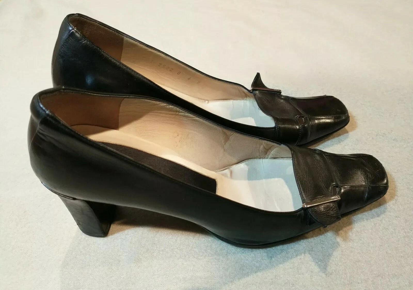 Gucci 101 2582 Rare Vintage Femme Horsebit Hells Cuir Escarpins Chaussures Taille 6 B