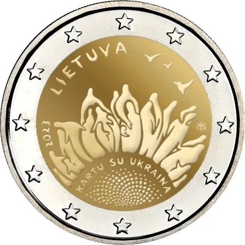 Lithuania - 2 Euro Commemorative 2023 Together with Ukraine UNC - FREE SHIPPING