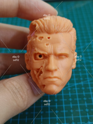 1/6 Head Sculpt Terminator Arnold Mechanical Face For 12'' Male Body Toy