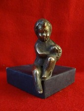 🟡 ANTICO FREGIO SOVRA PORTA ART NOUVEAU LIBERTY IN BRONZO EPOCA 1940 -A-1107-