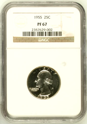1955 Washington Proof Quarter, NGC PF67