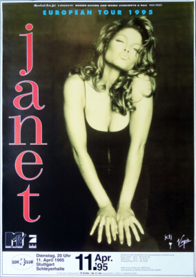 JANET JACKSON - 1995 - Live In Concert - European Tour - Poster - Stuttgart