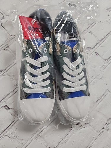 FOCO KU Kansas Jayhawks Womens Canvas Tennis Shoes Cammo Print - Size 11 - NEW - Picture 12 of 12