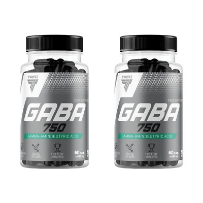 GABA 60-120 Caps. Natural Calming Effect Neurotransmitter Inhibit Anxiety Stress