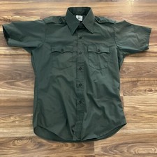 Vintage JCPenney Big Mac Green Permanent Press Men  s Work Shirt XL