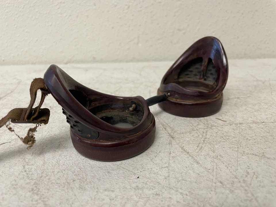 Gafas de soldador vintage lentes verdes motociclista motocicleta marcos de plástico steampunk Foto 4 de 4