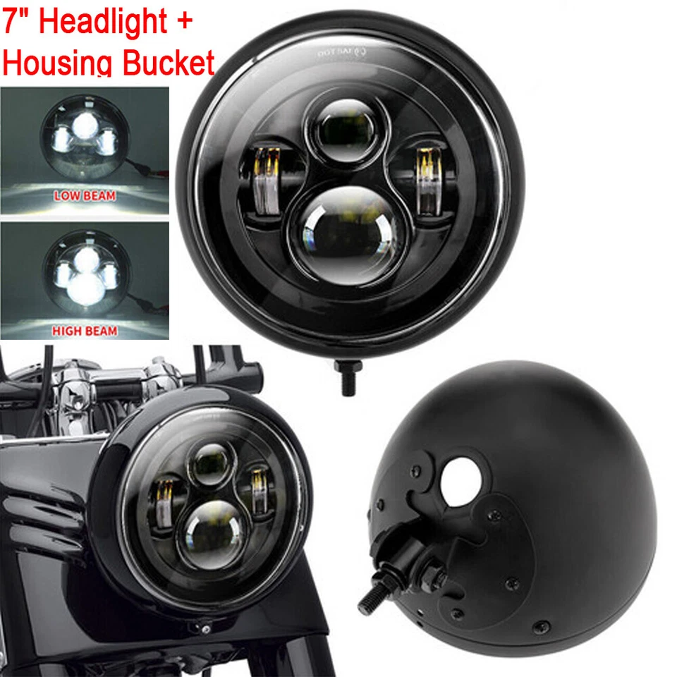 7"inch Motorcycle LED Headlight Housing Bucket For Honda Shadow Aero 750 VT750C - Imagem 4 de 4