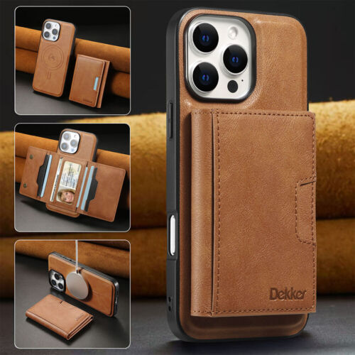 Cartera Magnética Desmontable De Lujo Flip Cover Funda De Cuero Para Móvil iPhone - Imagen 7 de 19