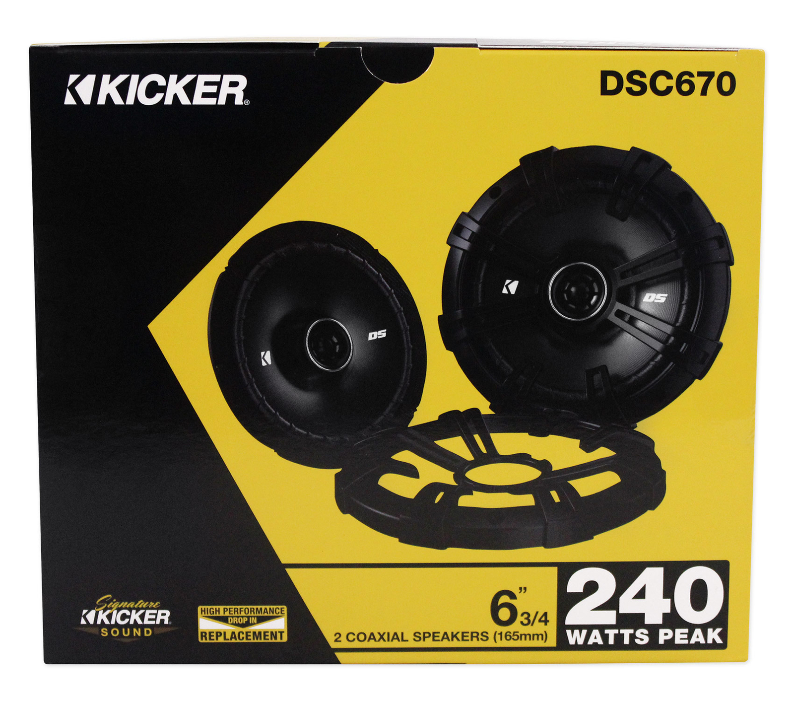 Pair Kicker 43DSC6704 DSC670 6.75" 240w Car Speakers+Portable Bluetooth Speaker