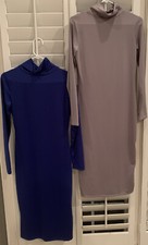 Set Of Two: Turtleneck Blue Dress & Turtleneck Gray Dress Size XL Vestidios