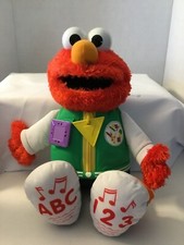 SESAME STREET TALKING ELMO ABC 123 14" PLUSH