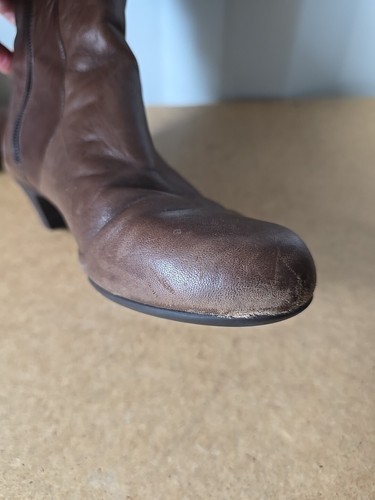CAMPER braune knielange Lederstiefel mit Reißverschluss Gr. 6 / 39 - Bild 6 von 18
