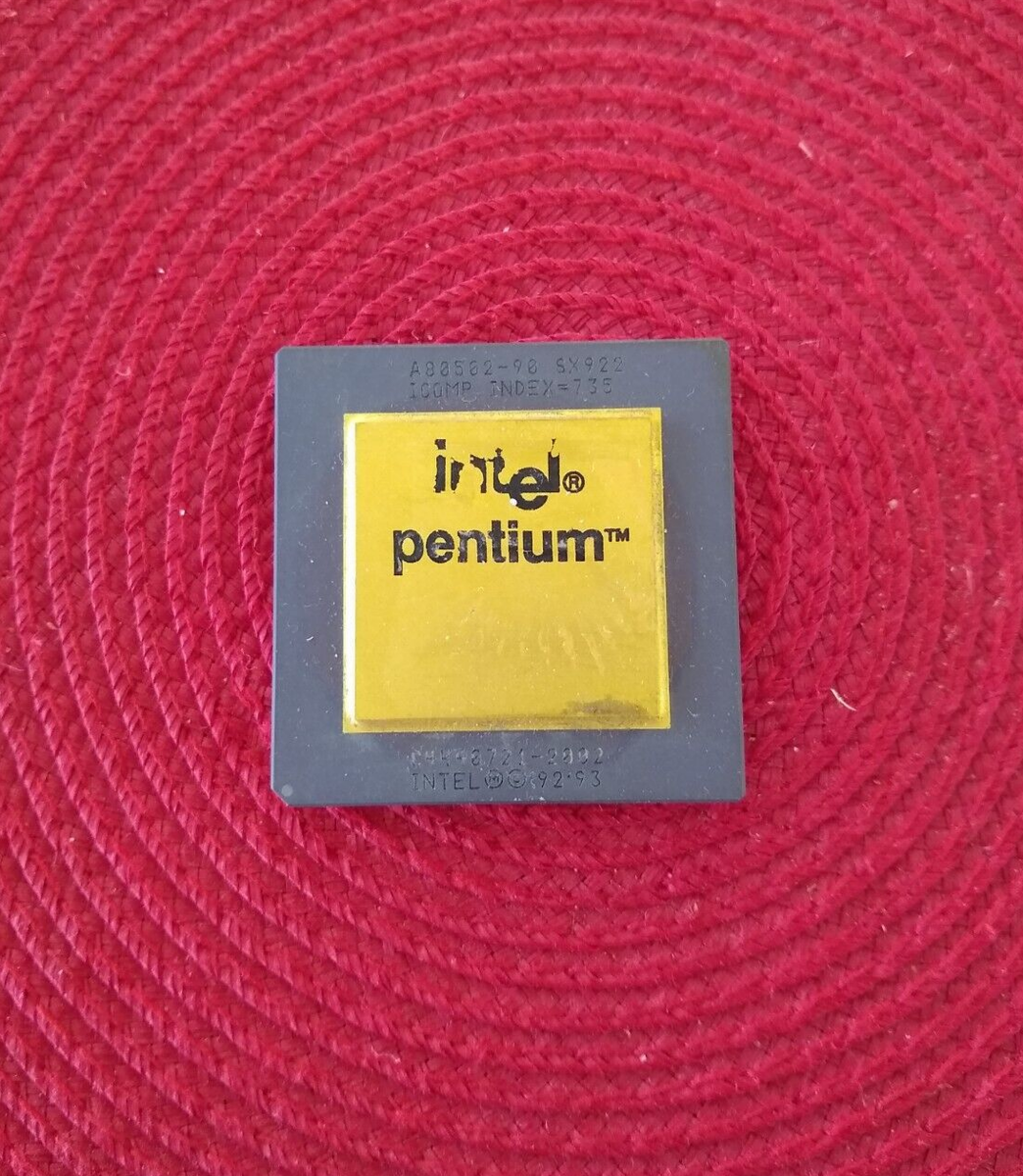 Intel Pentium 90 MHz SX958 A80502-90 90mhz GOLD CAP Ceramic