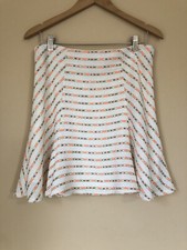 Anthropologie Maeve Women's Lucaya Multicolor Striped Swing Skirt Sz 12