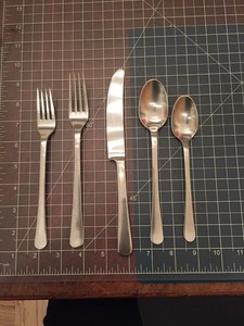 Copenhagen by Georg Jensen Stainless Steel Flatware 5 Piece Place Setting euc